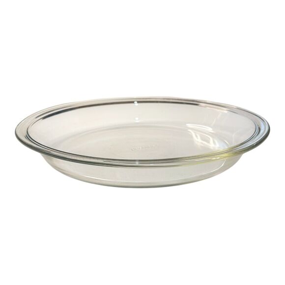 Vintage pyrex 209 Deep Pie Plate 9'' Clear Glass Flat Rim USA Made - Picture 3 of 7